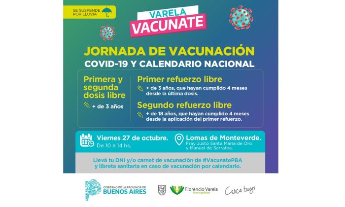 Florencio Varela – Jornada de vacunación en Lomas de Monteverde